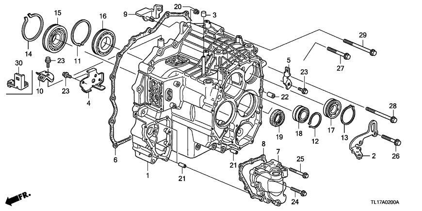 Сальник приводного вала лівого Honda 91205-P0X-005 (BH03146N0) 91205-P0X-005 фото