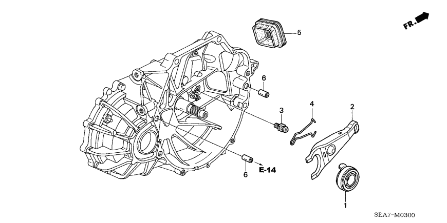 Підшипник зчеплення вижимний Honda 22810-RPN-003 FN2 Type-R (22810-PPT-003, NP-55SCRN34P-8) 22810-RPN-003 фото