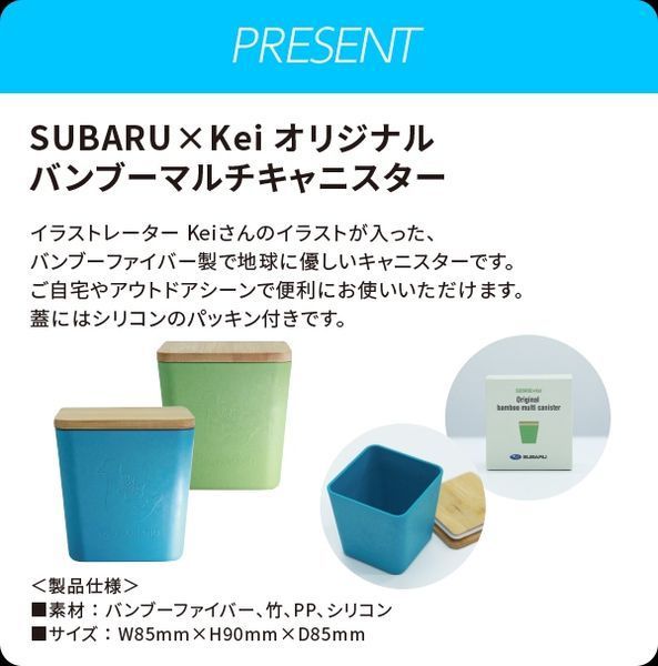 Оригінальна бамбукова мультиканістра SUBARU &times; Kei subaru_cup_blue_bamboo фото