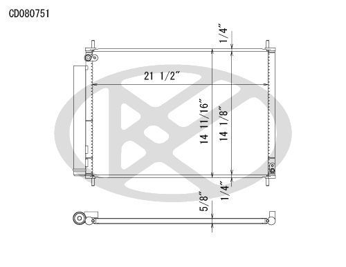 Радіатор кондиціонера KOYORAD CD080751 (80110-T3V-A01) CD080751 фото