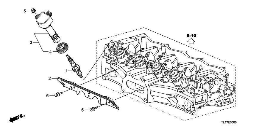 Котушка запалювання NGK 48266 (U5081, 30520-RNA-A01, 30520-RNA-S01, IGC604F) 48266 фото