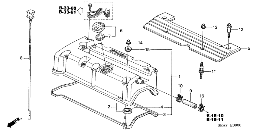 Прокладка клапанної кришки Honda 12341-PNA-000 (12341-RTA-000) 12341-PNA-000 фото
