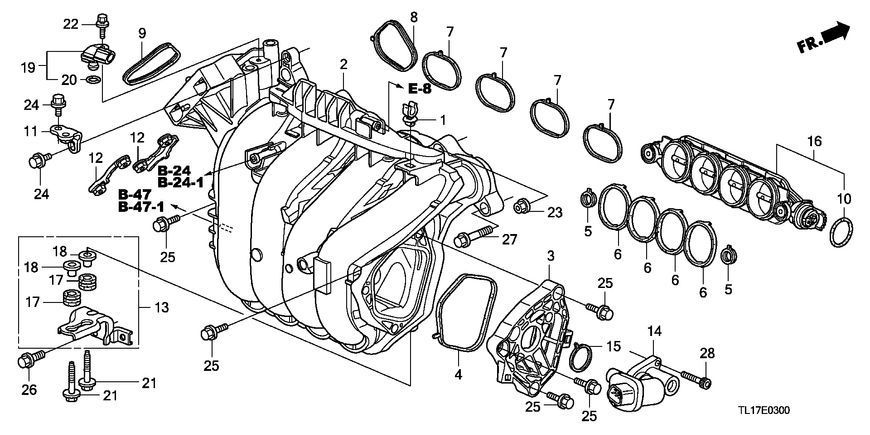 Прокладка вакуумного клапана Honda 17104-RNA-A01 17104-RNA-A01 фото