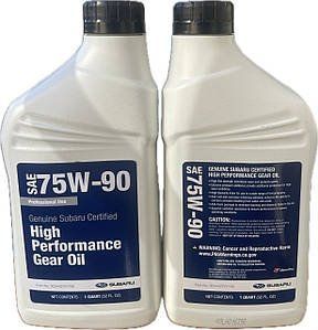 Масло трансмісійне SUBARU High Performance Gear Oil 75w-90 0,946л SOA427V1700 фото